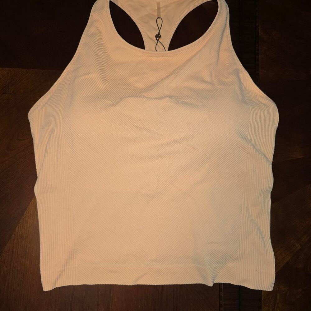 Calia Women's ribbed athletic tank top, racerback, light peach color NWoT